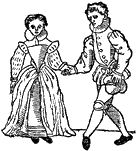 Arbeau drawing of two dancers